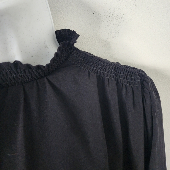 Wilfred Aritzia Valencia Fet'e Chiffon Blouse black Size Large - Picture 4 of 14